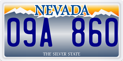 NV license plate 09A860