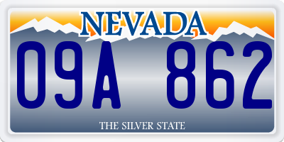 NV license plate 09A862