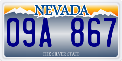 NV license plate 09A867