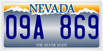 NV license plate 09A869