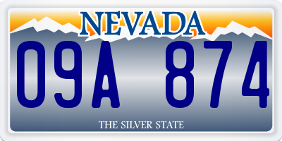 NV license plate 09A874