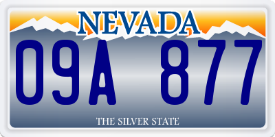 NV license plate 09A877