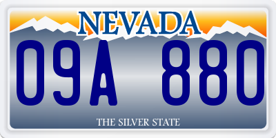 NV license plate 09A880