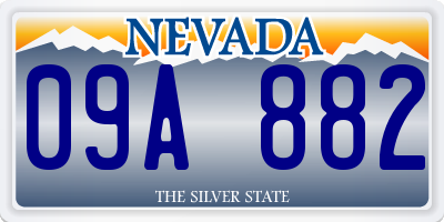 NV license plate 09A882