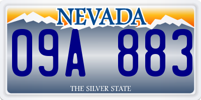 NV license plate 09A883