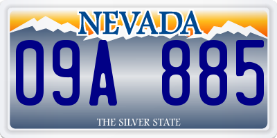 NV license plate 09A885