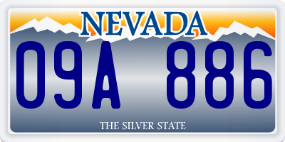 NV license plate 09A886