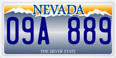 NV license plate 09A889