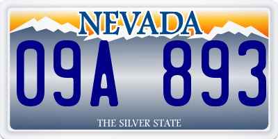 NV license plate 09A893