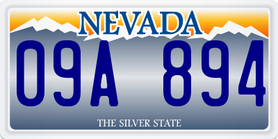 NV license plate 09A894