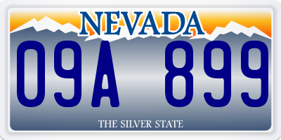 NV license plate 09A899