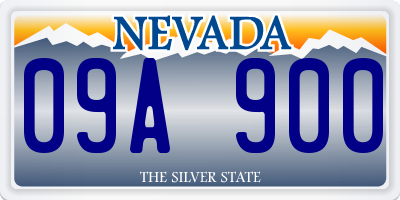 NV license plate 09A900