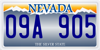 NV license plate 09A905