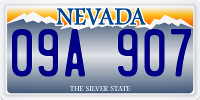 NV license plate 09A907