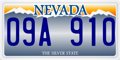 NV license plate 09A910