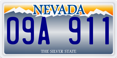 NV license plate 09A911