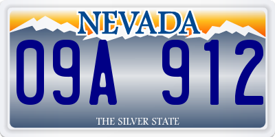 NV license plate 09A912