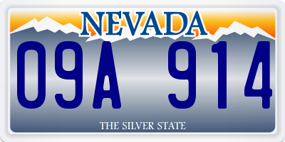 NV license plate 09A914