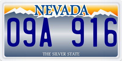 NV license plate 09A916