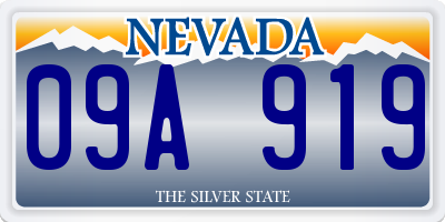 NV license plate 09A919