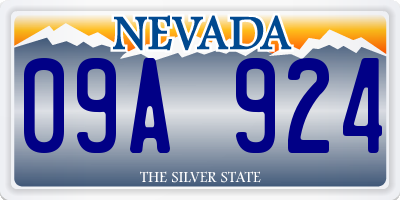 NV license plate 09A924