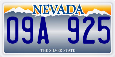 NV license plate 09A925