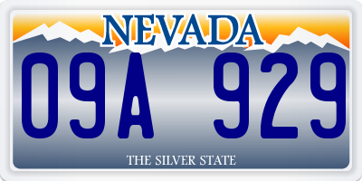 NV license plate 09A929