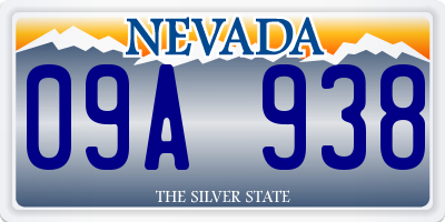 NV license plate 09A938