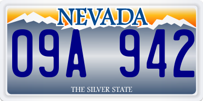 NV license plate 09A942