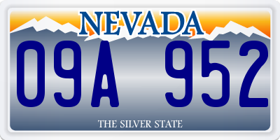 NV license plate 09A952