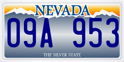 NV license plate 09A953