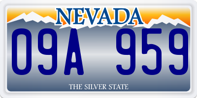 NV license plate 09A959