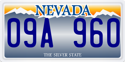 NV license plate 09A960