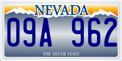 NV license plate 09A962