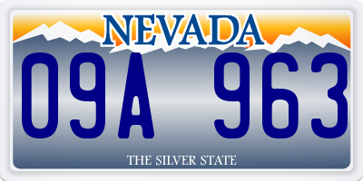 NV license plate 09A963