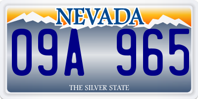 NV license plate 09A965