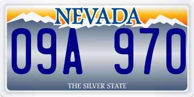 NV license plate 09A970