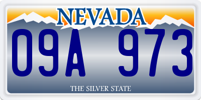 NV license plate 09A973