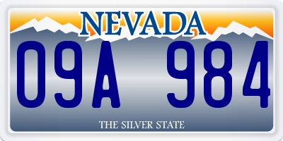 NV license plate 09A984