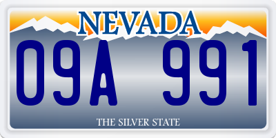 NV license plate 09A991