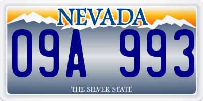 NV license plate 09A993