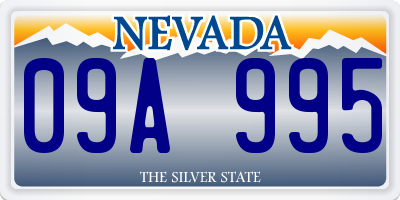 NV license plate 09A995