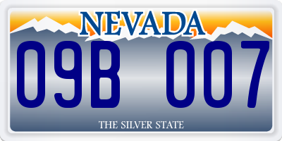 NV license plate 09B007