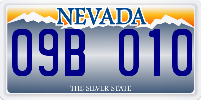 NV license plate 09B010