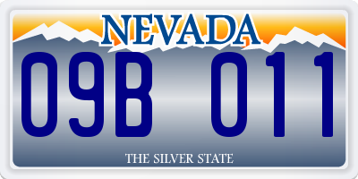 NV license plate 09B011