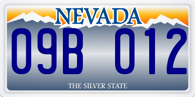 NV license plate 09B012