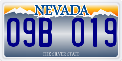 NV license plate 09B019