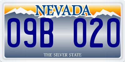 NV license plate 09B020