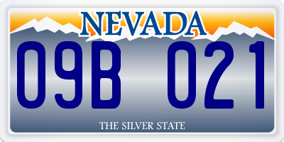 NV license plate 09B021