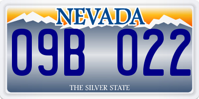 NV license plate 09B022